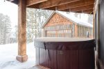 Hot tub on lower patio